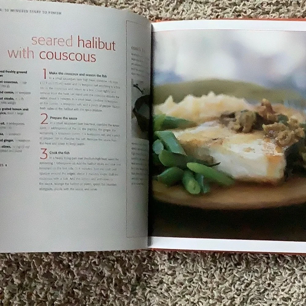 Williams-Sonoma Weeknight and Seafood hardback cookbooks bundle of 2